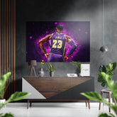LeBron James Brushed Aluminium Dibond Wall Art.